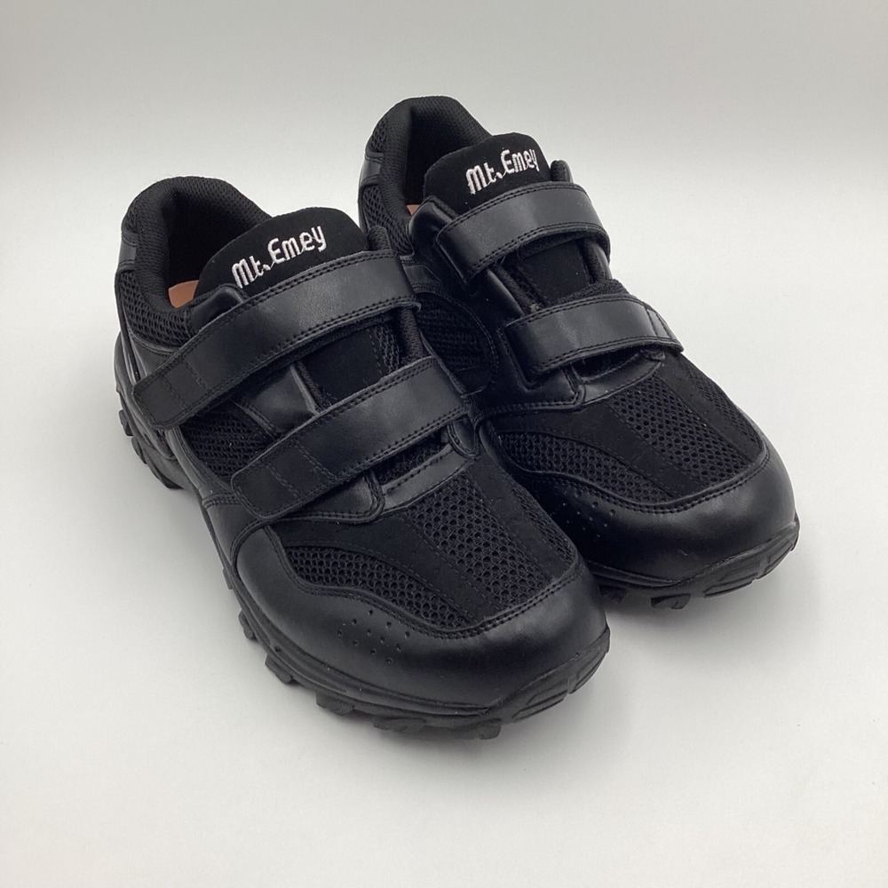 Mt. Emey Mens Black Orthopedic Shoes 9702 11.5 XW Wide Fit Leather Uppers W/ Vel